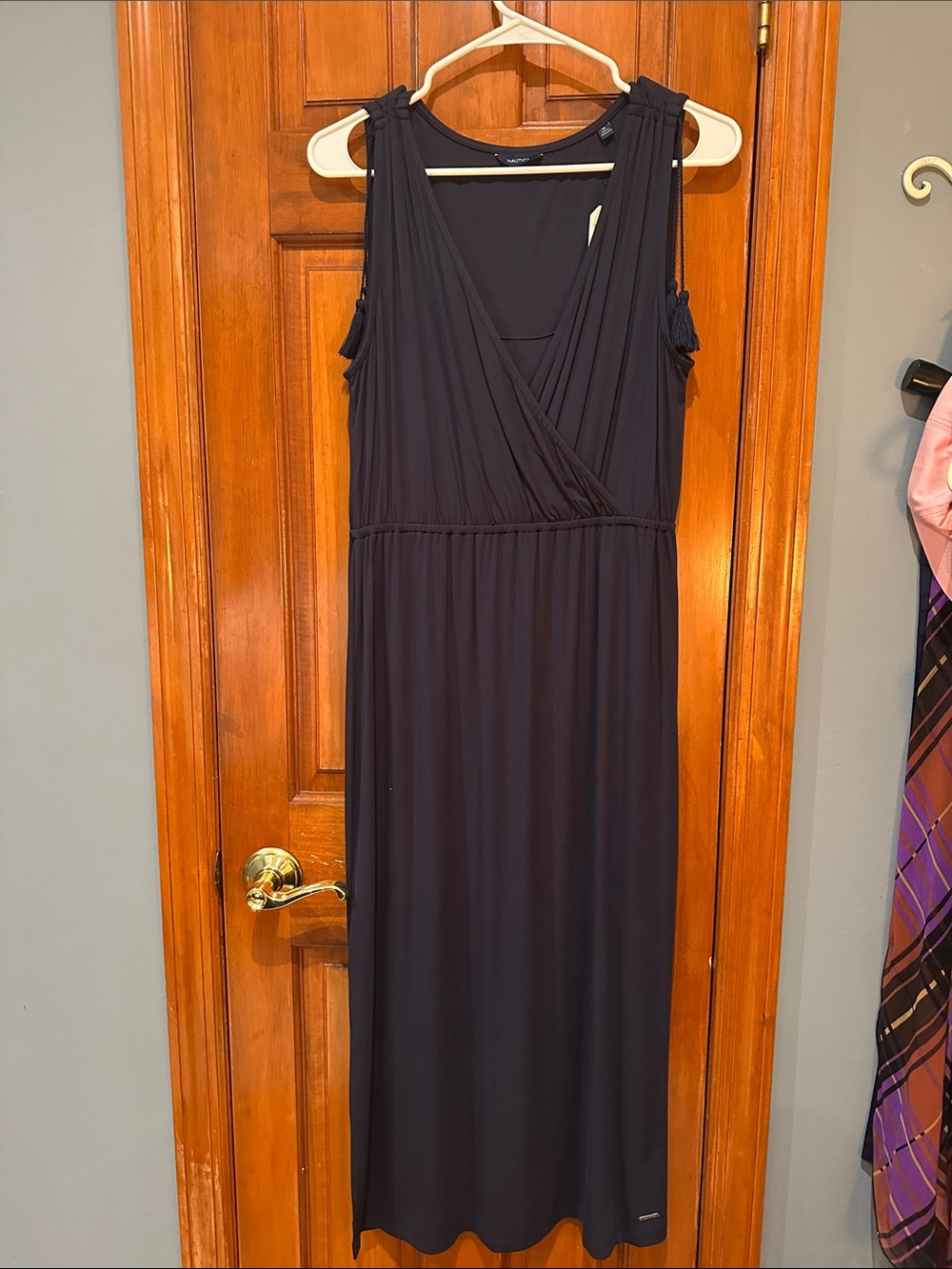 Nautica Sleeveless Navy Maxi Dress